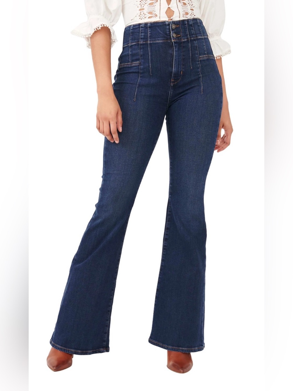 Free People We The Free High Rise Jayde Flare Jeans size 25
